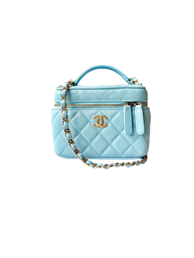 Chanel  Caviar Vanity Case With Top Handle