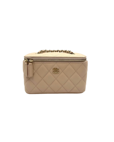 Vanity Case Light Beige Caviar Light GHW Holo 31