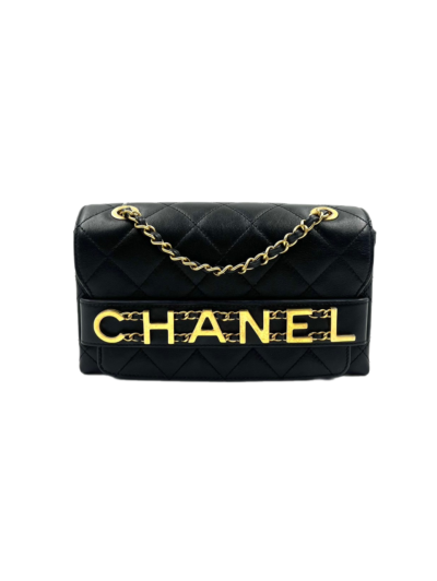 Chanel Front Logo Flap Bag