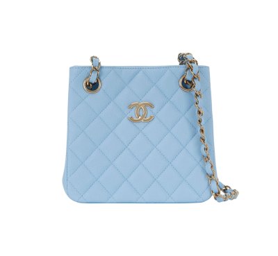 Tote bag blue caviar lghw microchip