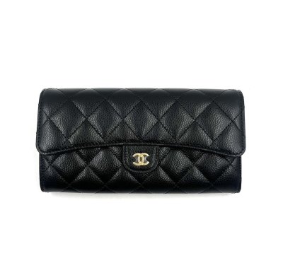 Chanel long wallet GHW