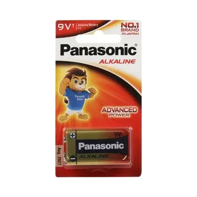 Alkaline Battery Panasonic No.6LR61T/1B 9V