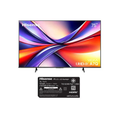Hisense LED UHD 4K Smart TV รุ่น 75A7Q ขนาด 75 นิ้ว
