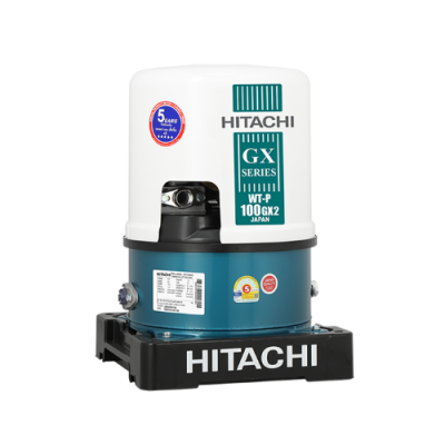 HITACHI เครื่องปั๊มน้ำ รุ่น WT-P100GX2 100 วัตต์ สีขาว
