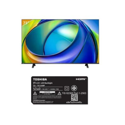 TOSHIBA Smart TV รุ่น 75C350RP ขนาด 75 นิ้ว 4K Ultra HD