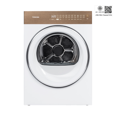 โตชิบา 8 กก. เครื่องอบผ้า รุ่น TD-T37BS90HWT(WT) เทคโนโลยี HEAT PUMP