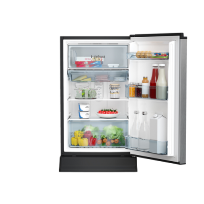 HITACHI รุ่น HR1S5142MN New 1 Door 5.0คิว 141.6ลิตร สี ซิลเวอร์ เวอร์ทิคัล เมทัลลิกเรด เมทัลลิกบลู