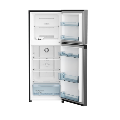 HITACHI รุ่น HRTN5230MXTH New Carbon Line Top Freezer 210ลิตร Surround Cooling Triple Power Filter สี เอเลแกนท์ ไอนอคซ์ บริลเลียนท์ แบล็ค
