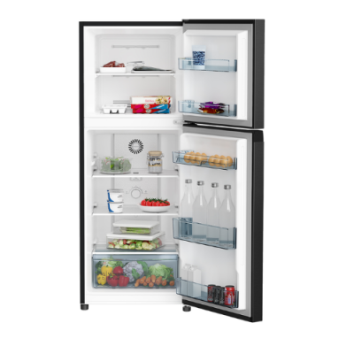 HITACHI รุ่น HRTN5230MBBKTH New Carbon Line Top Freezer 210ลิตร Surround Cooling Triple Power Filter สี เอเลแกนท์ ไอนอคซ์ บริลเลียนท์ แบล็ค
