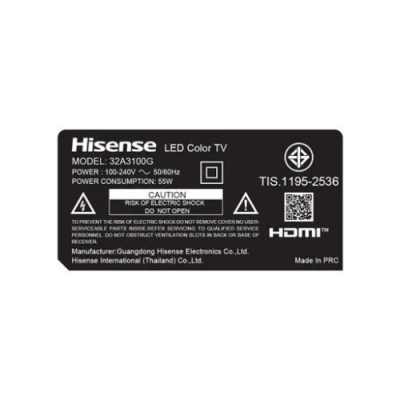 Hisense TV A3100G ดิจิตอลทีวี ขนาด 32 นิ้ว รุ่น 32A3100G