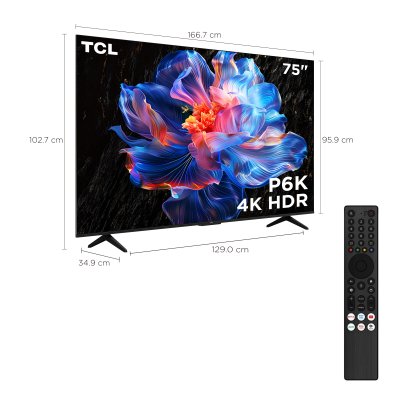 TCL 75P6K ทีวี 75 นิ้ว   4K LED