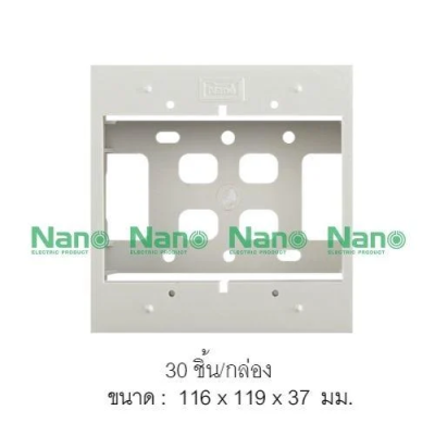บล็อกลอยขอบเหลี่ยม PVC 4"x4" สีขาว NANO 404-1
