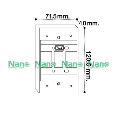 บล็อกลอยขอบเหลี่ยม PVC 2"x4" สีดำ NANO 403-1B