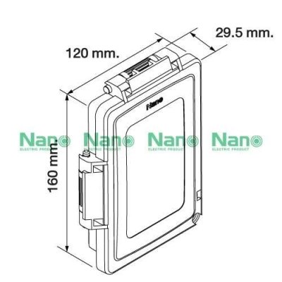 ฝาช่องกันน้ำ PVC ฝาทึบดำ 413-B