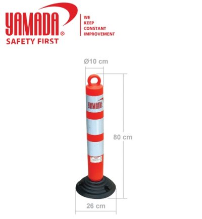 เสาจราจรล้มลุก 80cm.YAMADA