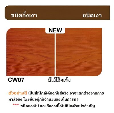 สีย้อมไม้เงา CAPTAIN WOODSTAIN CW07N สีไม้โอ๊คเข้ม กล.(3.785ลิตร)