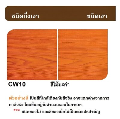 สีย้อมไม้เงา CAPTAIN WOODSTAIN CW10N สีไม้มะค่า กล.(3.785ลิตร)