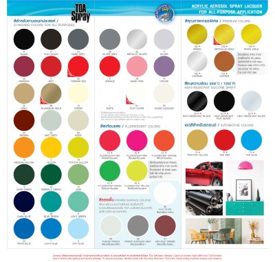 สีสเปรย์ TOA 051 สีทนความร้อนดำด้าน