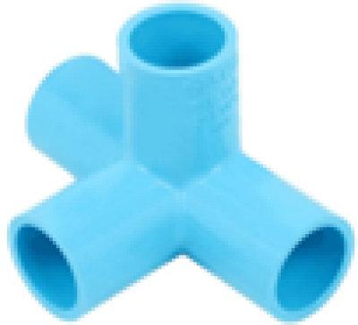 สี่ทางตั้งฉาก PVC 1"