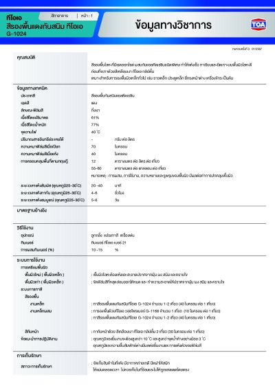สีรองพื้นกันสนิม TOA G1024 แดง กล.(3.785ลิตร)