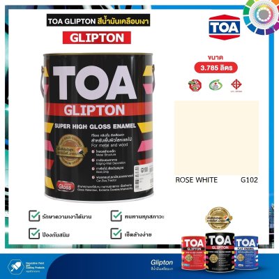 สีเคลือบเงา TOA G102 Rose White กล.