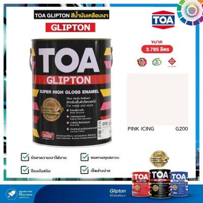 สีเคลือบเงา TOA G200 Pink Icing กล.