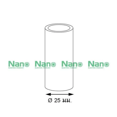 ข้อต่อตรง(มิล) 25มม.สีดำ NANO NNCU25MB