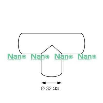 สามทาง(มิล) 32มม.สีดำ NANO NNT32MB