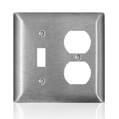 ฝาปิด FS 4"x4" ปลั๊กคู่+สวิทซ์