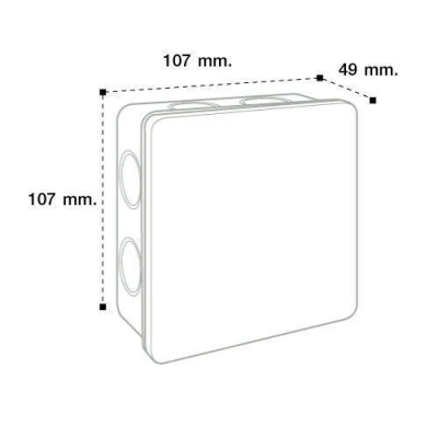 กล่องพักสาย(มิล) 4x4" สีขาว NANO-44M-W