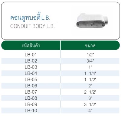 กล่องแยกท่อ LB 2"
