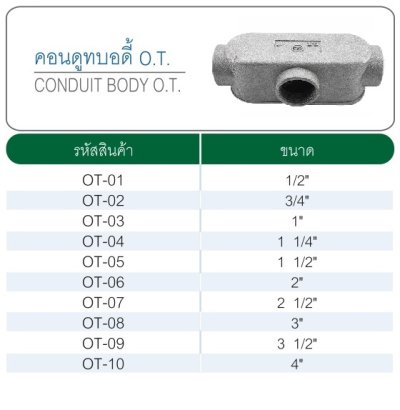 กล่องแยกท่อ OT 1"