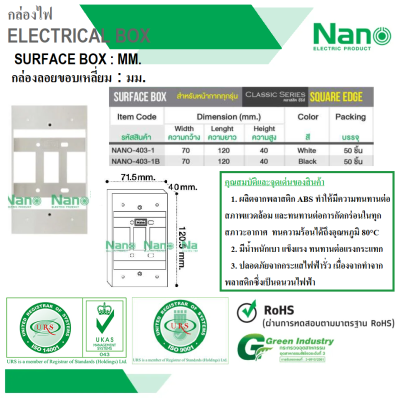 บล็อกลอยขอบเหลี่ยม PVC 2"x4" สีขาว NANO 403-1