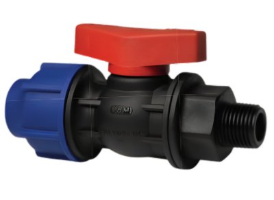 บอลวาล์ว ก.นอก PE 32มม.x1" PN10 COMPRESSION