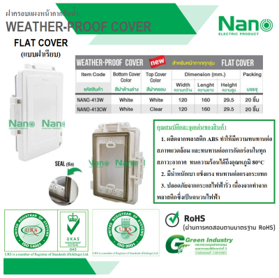 ฝาช่องกันน้ำ PVC ฝาทึบ-ขาว 413-W
