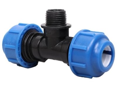 สามทาง ก.นอก PE 25มม.x1" PN10 COMPRESSION