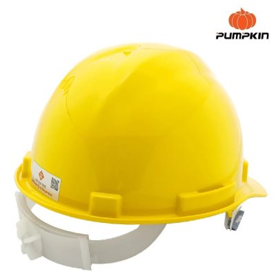 20555หมวกนิรภัย PUMPKIN ปรับหมุน สีเหลือง