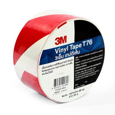 เทปตีเส้น 2"x33ม.ขาว-แดง T76 3M