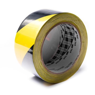 เทปตีเส้น 2"x33ม.เหลือง-ดำ T76 3M