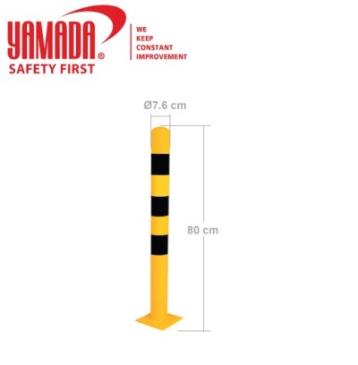เสาจราจรเหล็ก 80cm. (เหลือง-ดำ)