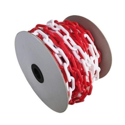 โซ่พลาสติกกั้นเขตขาว-แดง 8มม.x25ม. YAMADA