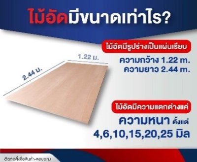 ไม้อัดยาง 15มม.A