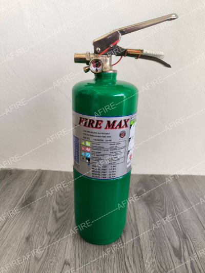 "FIREMAX" เครื่องดับเพลิง ชนิดวอเตอร์มิส A,B,C,K (ถังเหล็กเขียว)