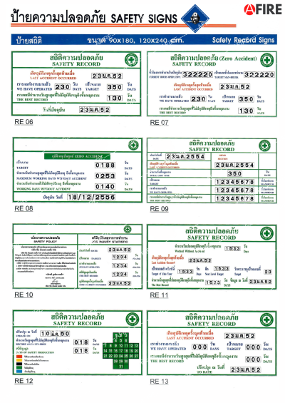 ป้ายสถิติ ชุดที่ 2 มีให้เลือก 8 แบบ