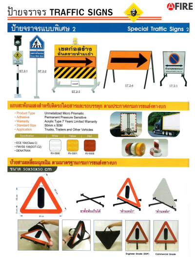 ป้ายจราจรแบบพิเศษ ชุดที่ 2 มีให้เลือก 5 แบบ