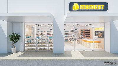 ออกแบบ 3D ร้าน MOMENT ร้านจำหน่ายกิ๊ฟช็อป ขายสินค้าหลายหมวดหมู่ เช่น เครื่องสำอาง , กระเป๋า , รองเท้า , ของใช้ในชีวิตประจำวัน , ของตกแต่งบ้าน ฯลฯ 