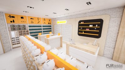 ออกแบบ 3D ร้าน MOMENT  ร้านจำหน่ายกิ๊ฟช็อป ขายสินค้าหลายหมวดหมู่ เช่น เครื่องสำอาง , กระเป๋า , รองเท้า , ของใช้ในชีวิตประจำวัน , ของตกแต่งบ้าน ฯลฯ 