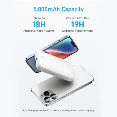Anker 331 MagGo Battery PowerCore แบตสำรองไร้สาย แบตเตอรี่ 5000mAh รองรับตั้งแต่  iPhone 12mini ขึ้นไป