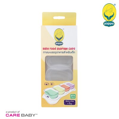 Baby food storage cups 4pcsx4oz+tray