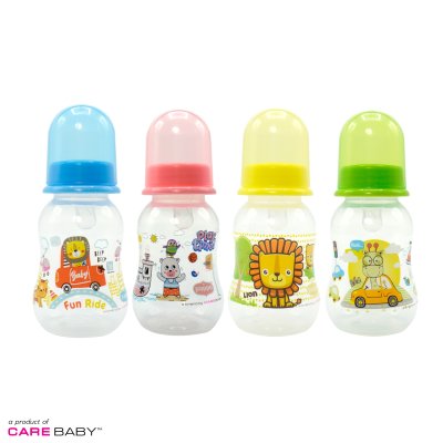 4 Oz. Cuties Pattern Feeding Bottle with Silicone Nipple